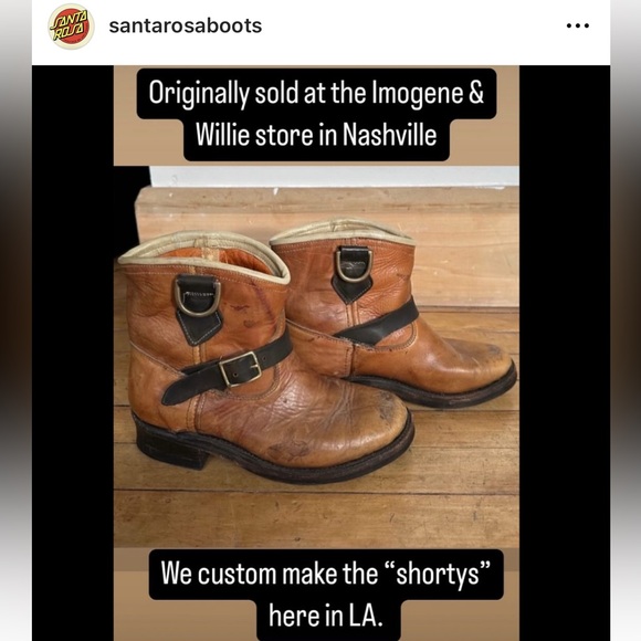 Santa Rosa vintage style reworked engineer boots SZ 8.5 by Zip Stevenson - Picture 6 of 7